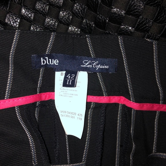 Les Copains sz 42 (11) pin striped suit Black HOT - Picture 8 of 8